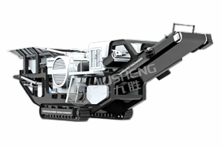 Crawler jaw breaking mobile crushing station