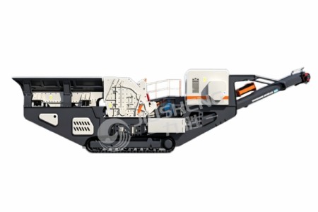 Crawler hammer breaking mobile crushing station